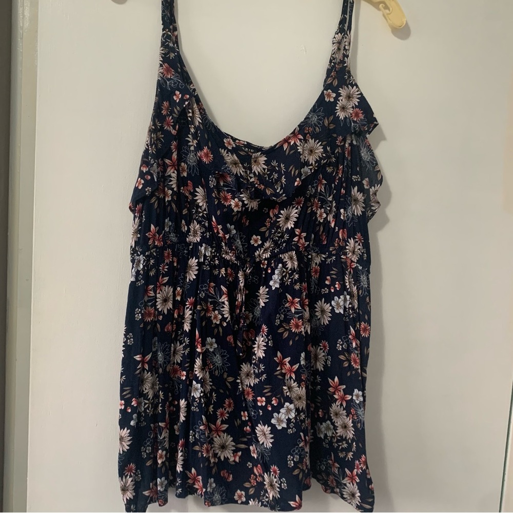 Torrid Ruffle Neckline Sleeveless Top